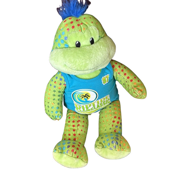 Rare Build-A-Bear Stuffed Plush with Mohawk & multi Colour Polka Dots - Picture 1 of 5